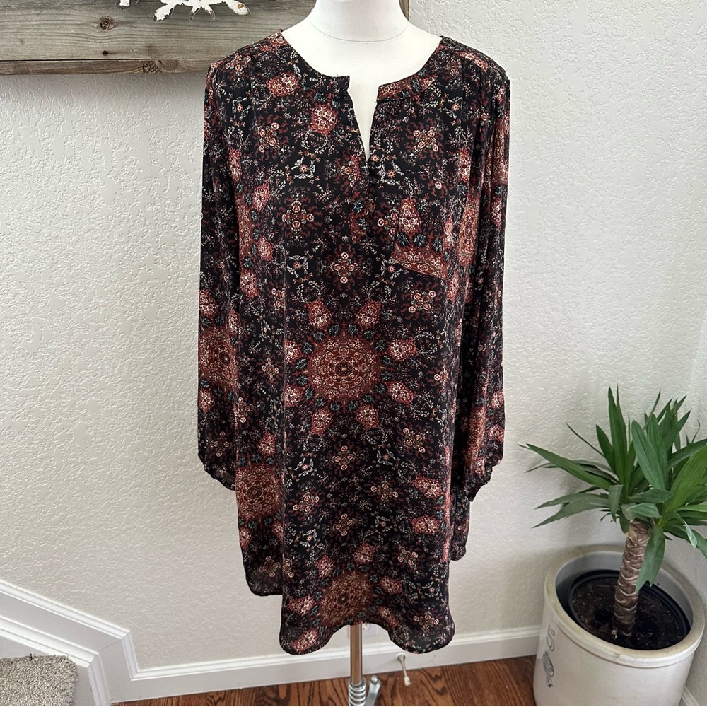 Evereve Allison Joy Lorene Long Sleeve Shift Women's Dress size L